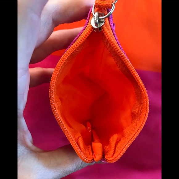 Clinique Pink Orange Tot Bag with attached wristlet - Picture 6 of 13